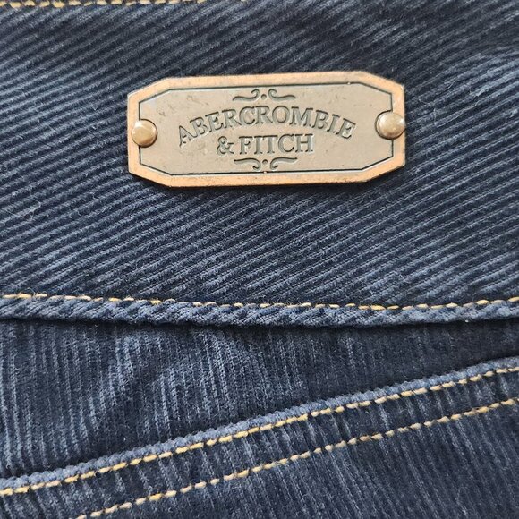 Abercrombie & Fitch Corduroy Pants Womens Size 2 Blue Bootcut 100% Cotton - Picture 5 of 7